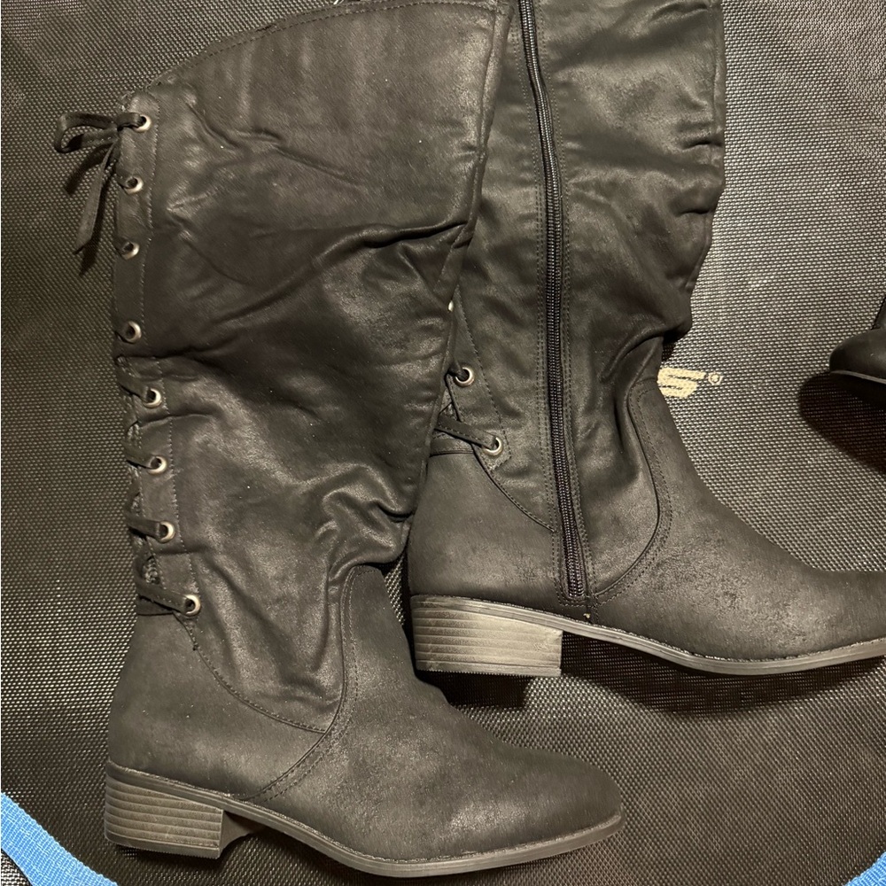 Kohl's Black Lace-Up Women's Boots
